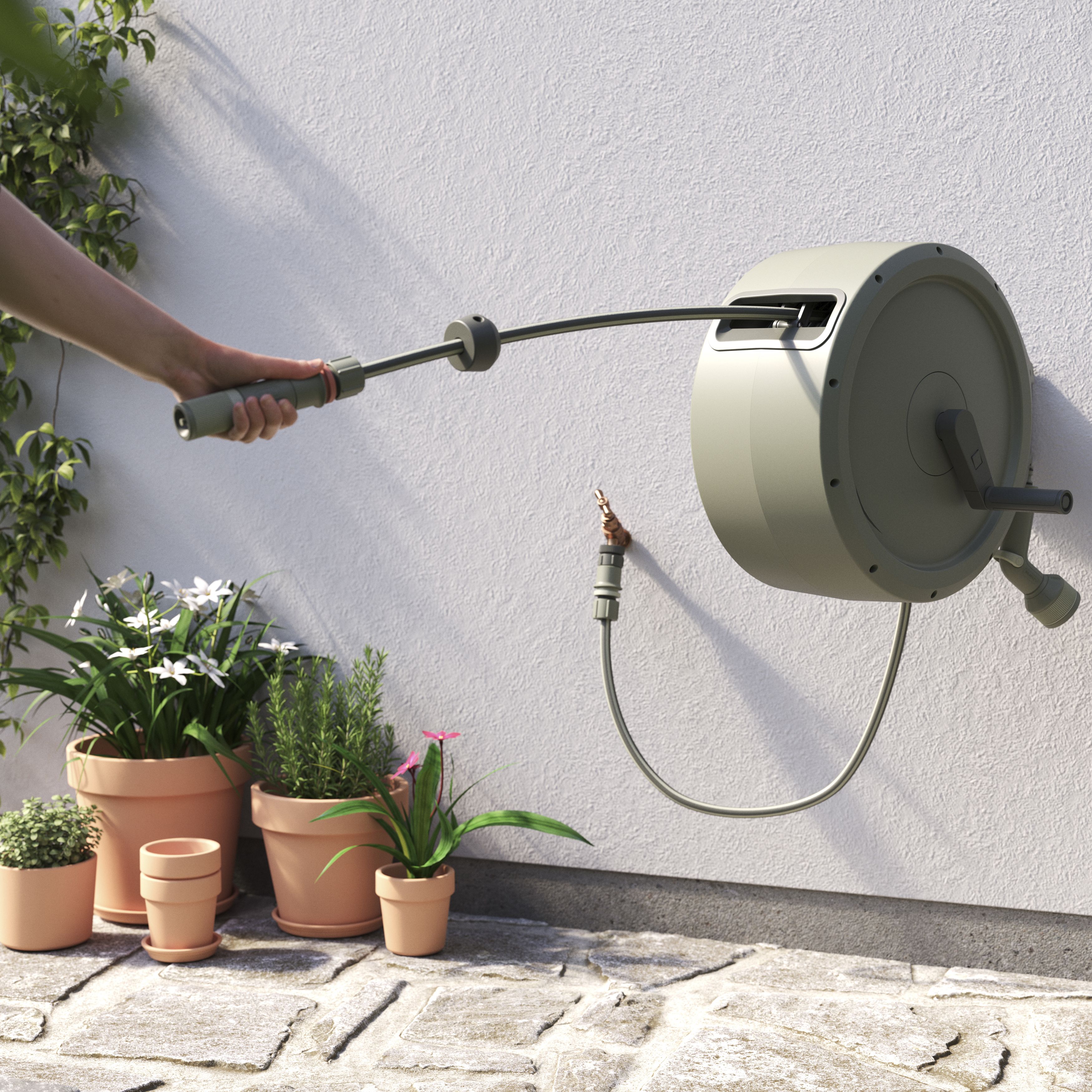 Verve Wall-mounted Manual Hose reel set (L)25m - 4