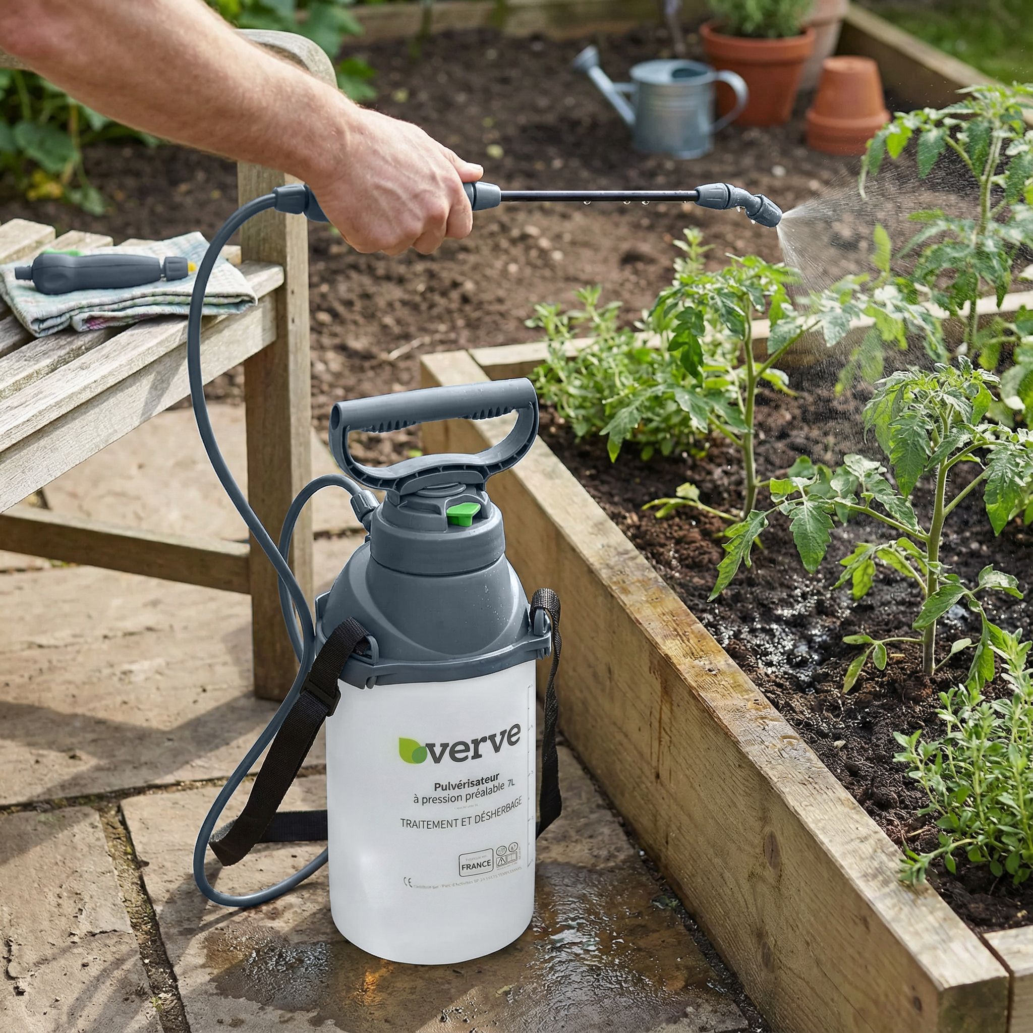 Verve Weed control Hand Pump sprayer 5L - Cone & lance extension