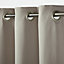 Vestris Beige Plain Blackout Eyelet Curtain (W)167cm (L)228cm, Single