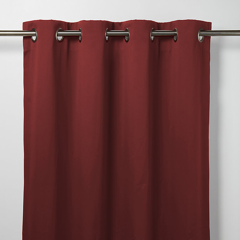 Vestris Red Plain Blackout Eyelet, Red Plastic Shower Curtain Rings