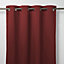 Vestris Red Plain Blackout Eyelet Curtain (W)140cm (L)260cm, Single