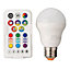 Vezzio E27 7.5W 470lm Classic RGB & warm white LED Light bulb