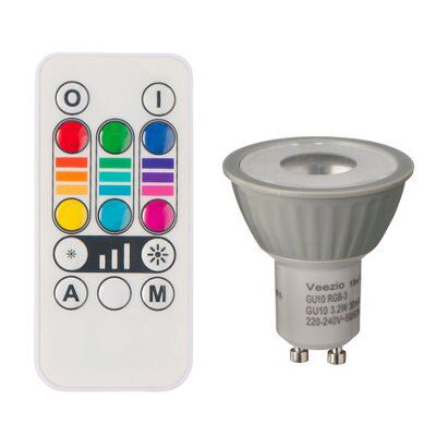 Vezzio GU10 LED RGB & warm white Reflector spot Non-dimmable Light
