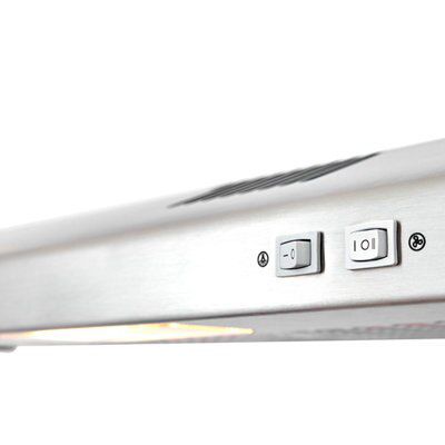 VHS60 Stainless steel Visor Cooker hood (W)60cm - Brushed silver