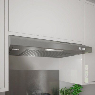 VHS60 Stainless steel Visor Cooker hood (W)60cm - Brushed silver