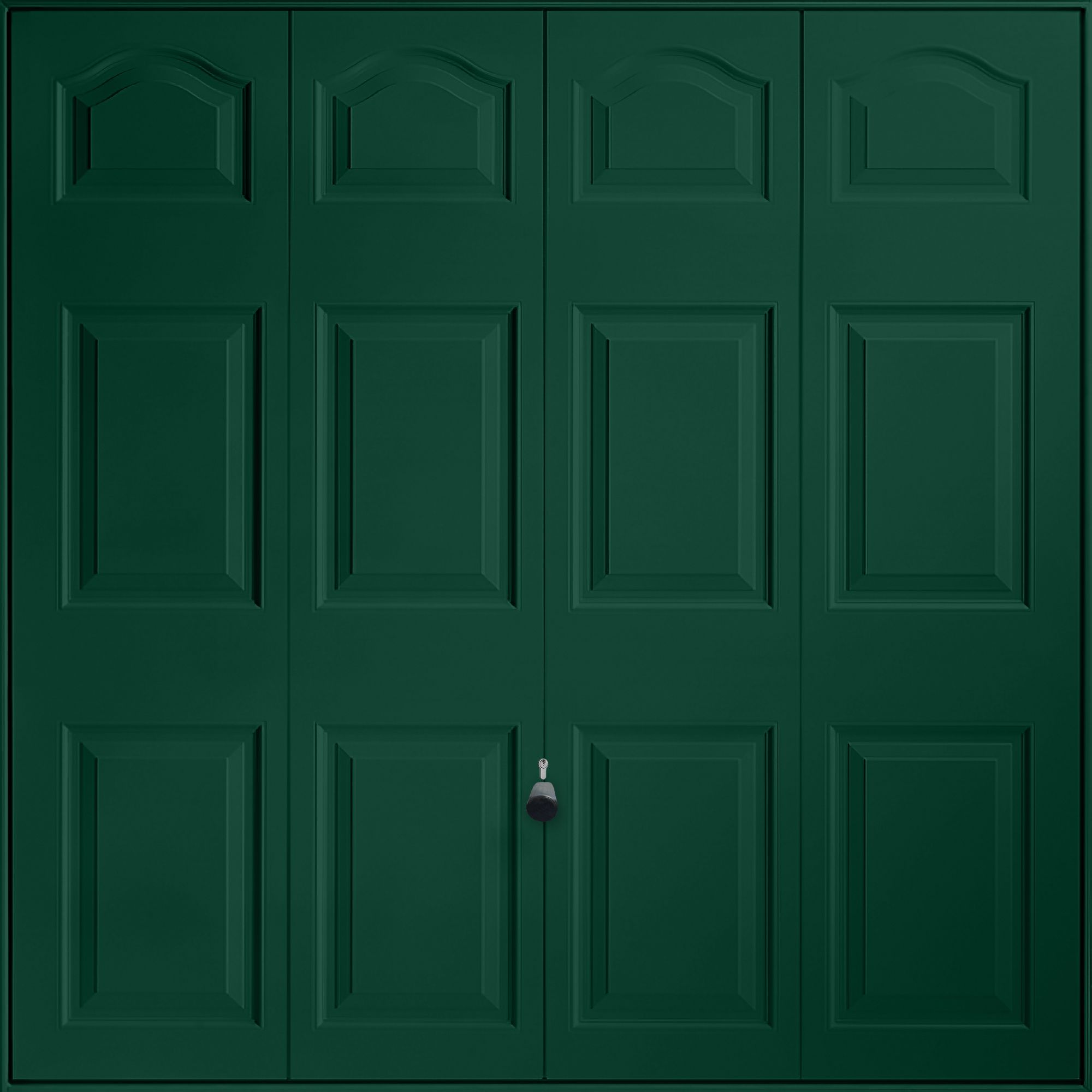 Victorian 12-panelled Up & over Moss green Retractable Garage door, (H)2039mm (W)2424mm (T)40mm