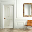 Victorian 4 panel Primed White Woodgrain effect Internal Bi-fold Door set, (H)1950mm (W)750mm
