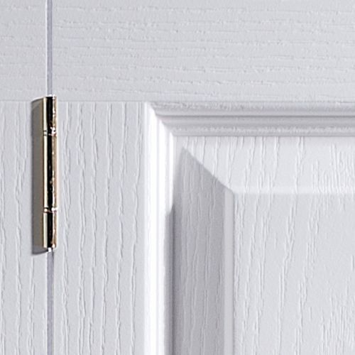 Victorian 4 panel Unglazed Contemporary White Woodgrain effect Internal Folding Bi-fold Door set, (H)1981mm (W)762mm