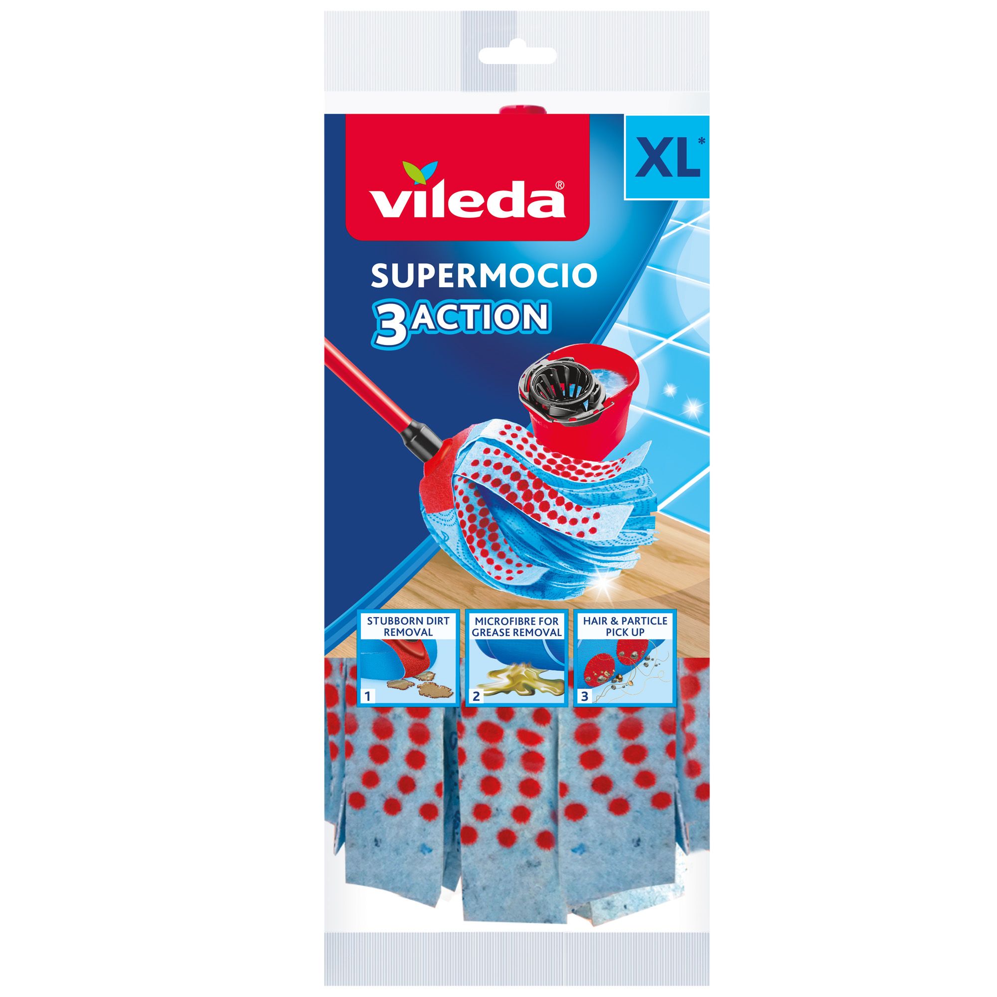 Vileda 3 Action mop head, (W)110mm DIY at B&Q