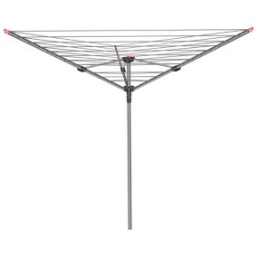 Vileda 3 Arm Black silver effect Rotary airer, 40m