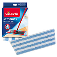 Vileda ActiveMax Blue & white Microfibre Mop head refill, (W)175mm