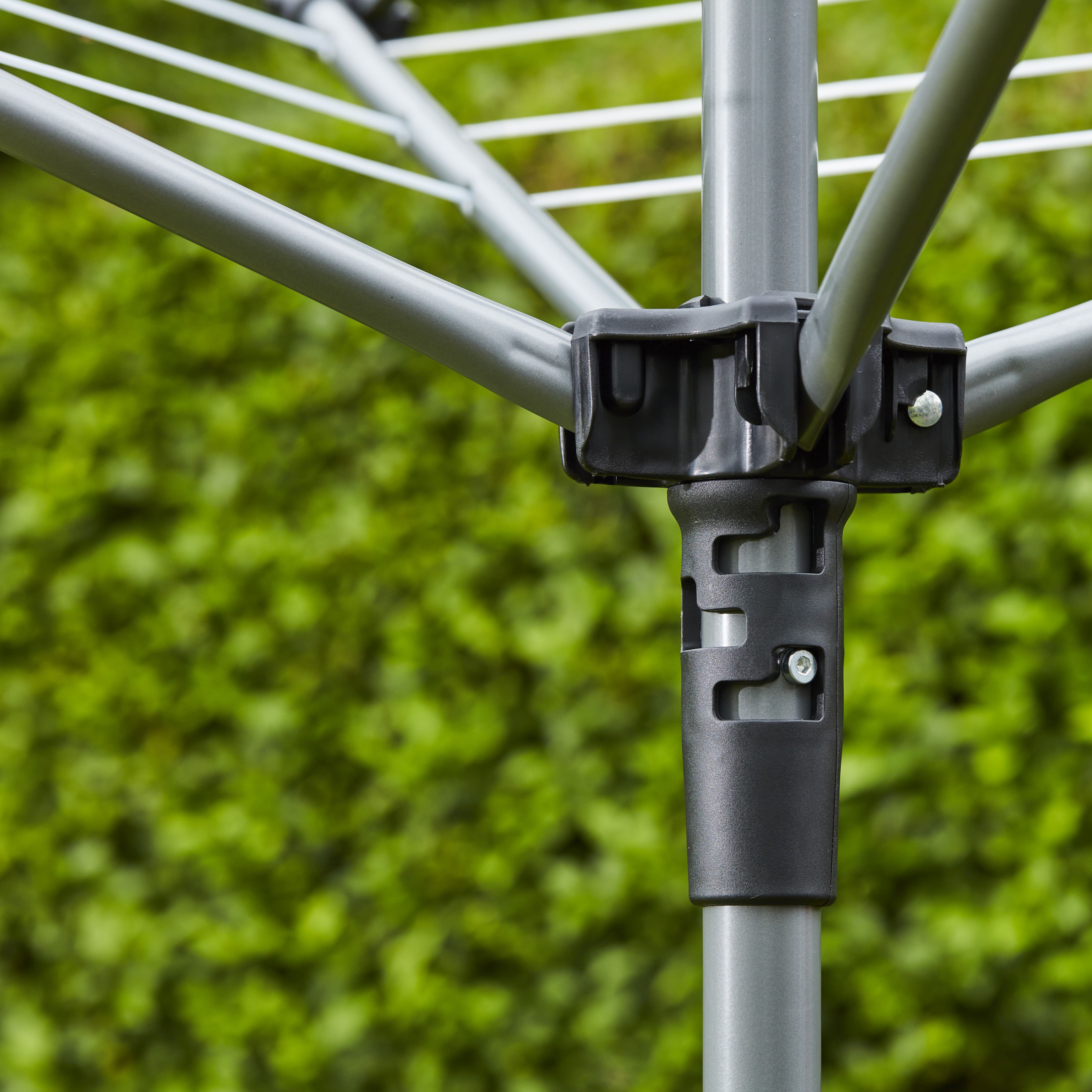 Vileda Grey Steel 4 Arm Garden Rotary airer, 50m