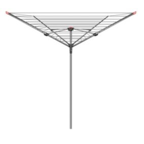 Vileda Grey Steel 4 Arm Rotary airer, 50m