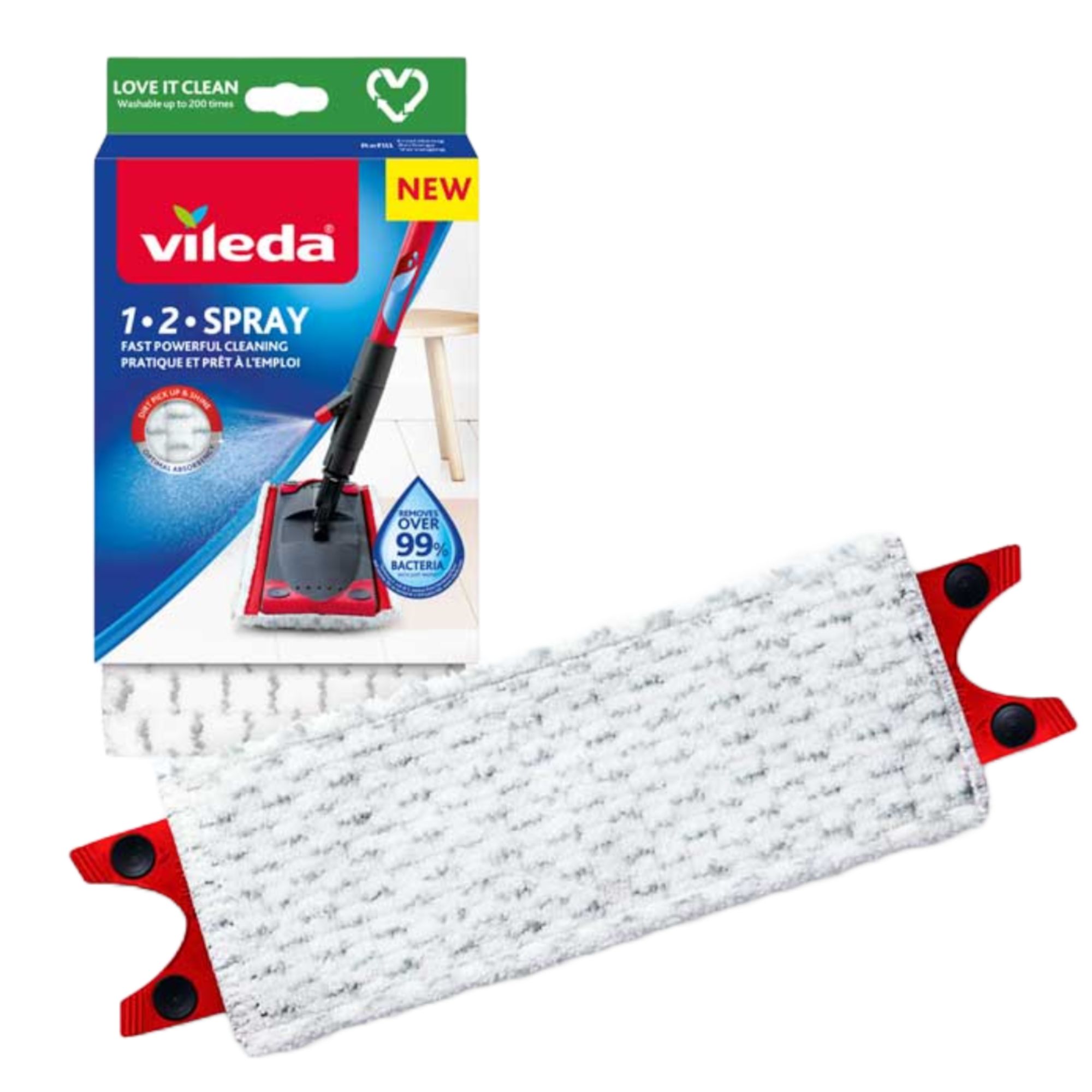 Vileda UK - 12 reasons to love the Vileda 1-2 Spray Mop: 1. It's quick and  easy - just spray and go! 2. The mop head harnesses the power of microfibre  (and