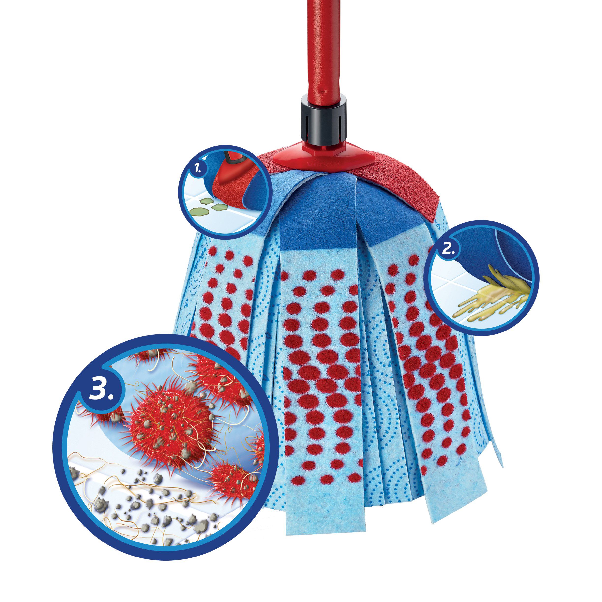 Vileda Super Mocio Synthetic 3 action mop head, (W)110mm