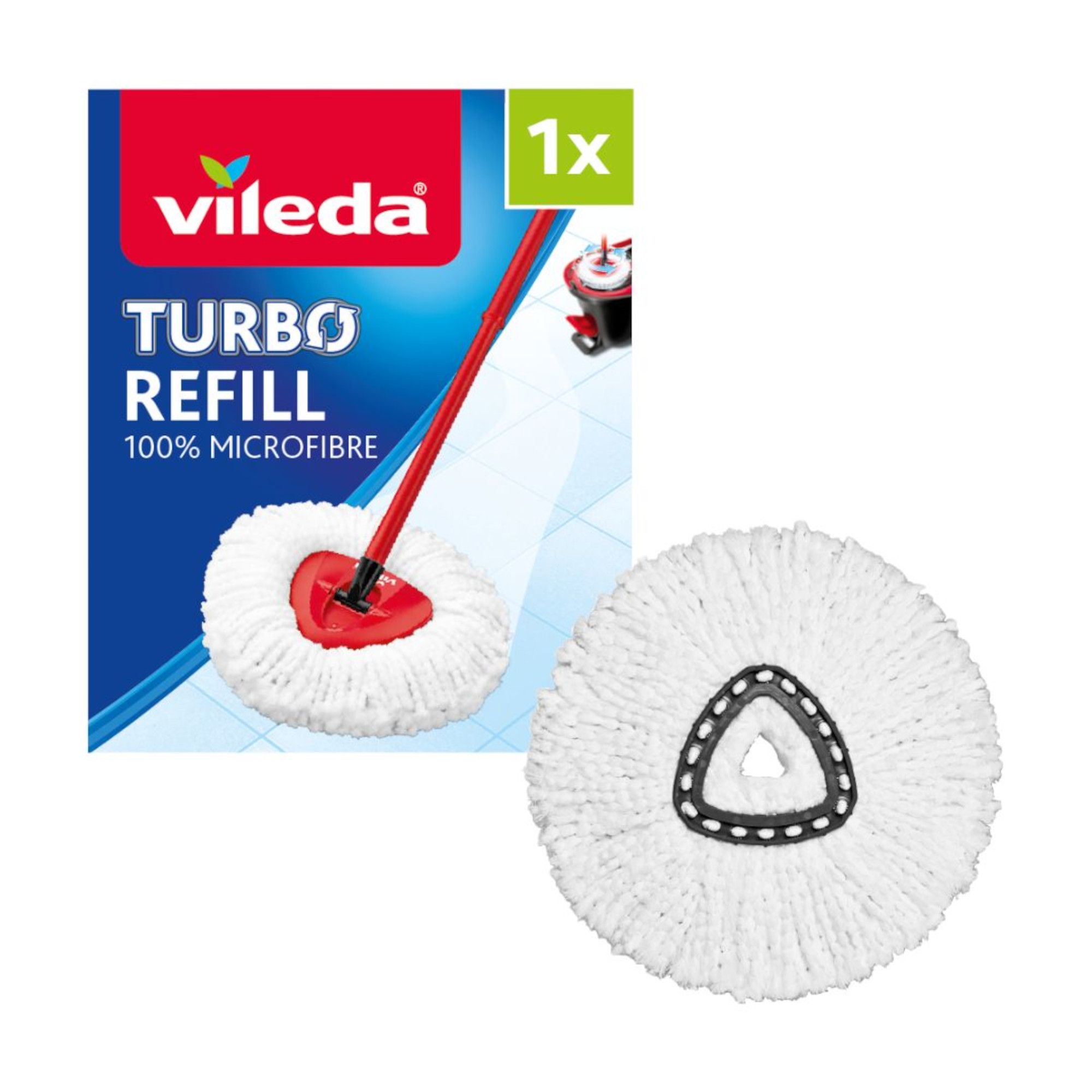 Vileda Turbo Red Microfibre Mop head, (W)5.5mm