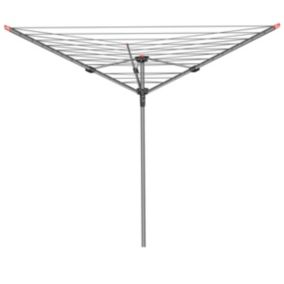 Vileda Turning Circle 2.43m Grey Steel 3 Arm Rotary airer, 40m