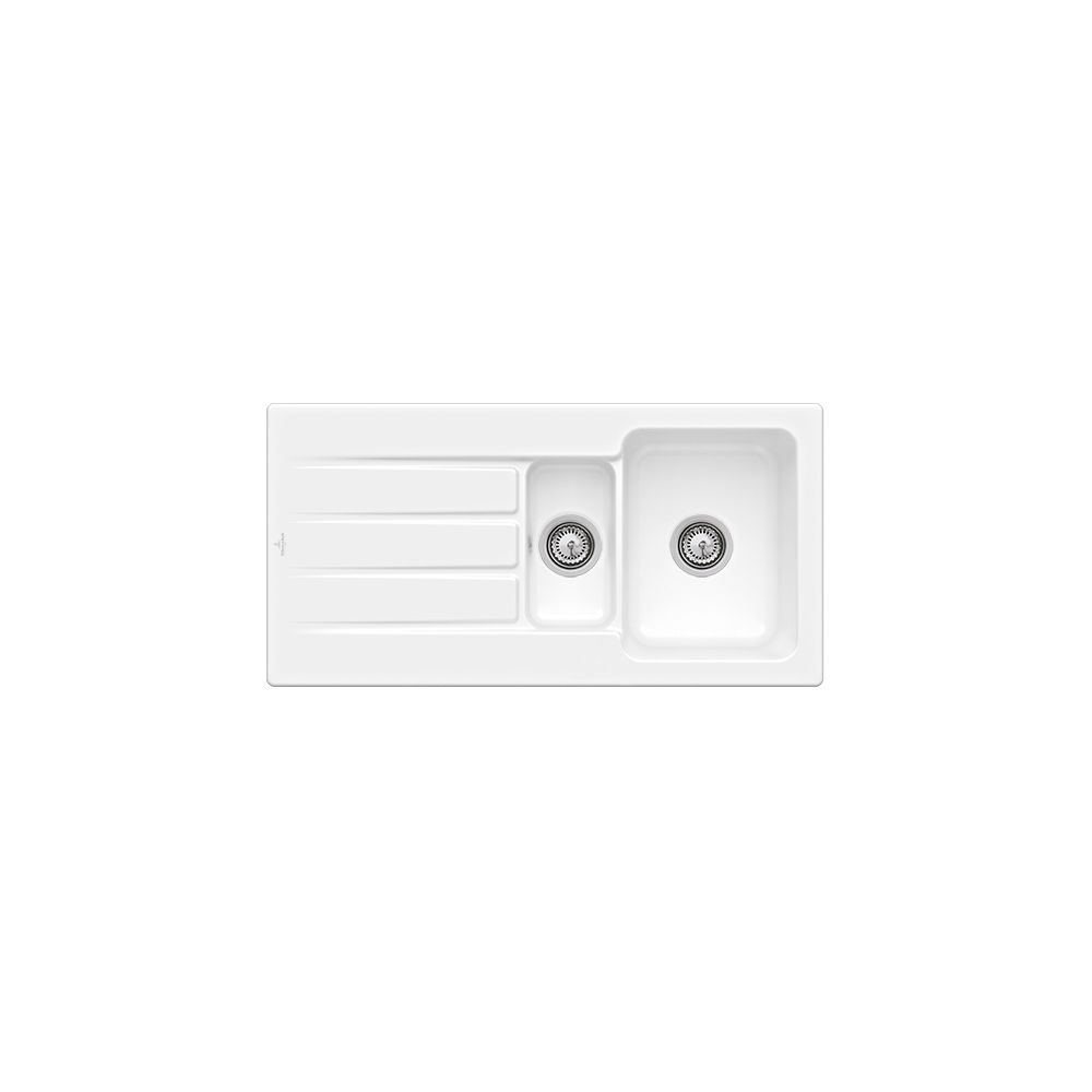 Villeroy & Boch Architectura White Ceramic 1.5 Bowl Sink & drainer ...