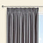 Villula Anthracite Plain Lined Pencil pleat Curtains (W)117cm (L)137cm, Pair
