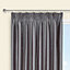 Villula Anthracite Plain Lined Pencil pleat Curtains (W)167cm (L)183cm, Pair
