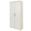 Vinova Matt white 2 door Double Wardrobe (H)1995mm (W)900mm (D)500mm