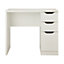 Vinova Matt white 3 Drawer Dressing table (H)775mm (W)910mm (D)400mm