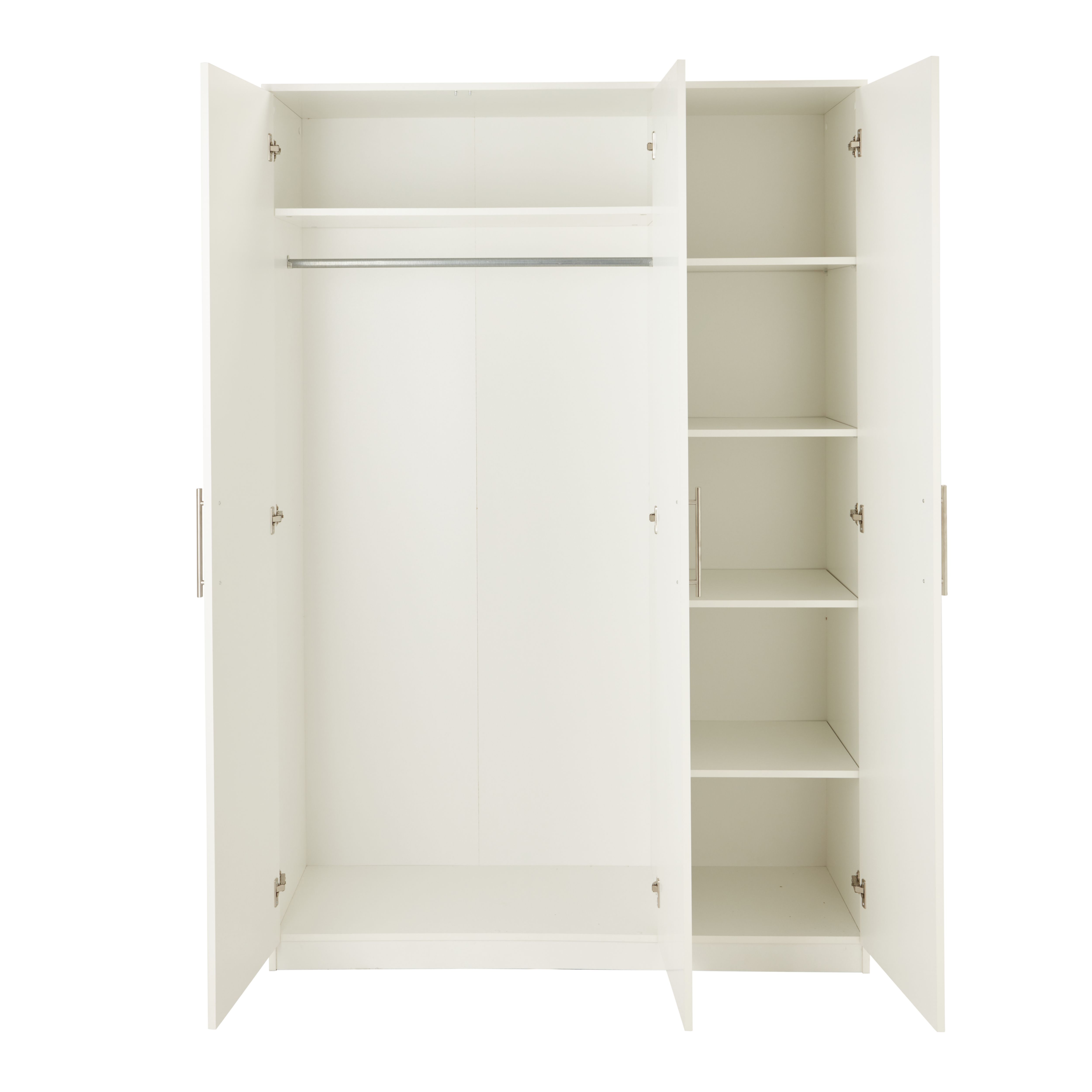 Vinova Matt white Large Triple Wardrobe (H)1995mm (W)1350mm (D)500mm