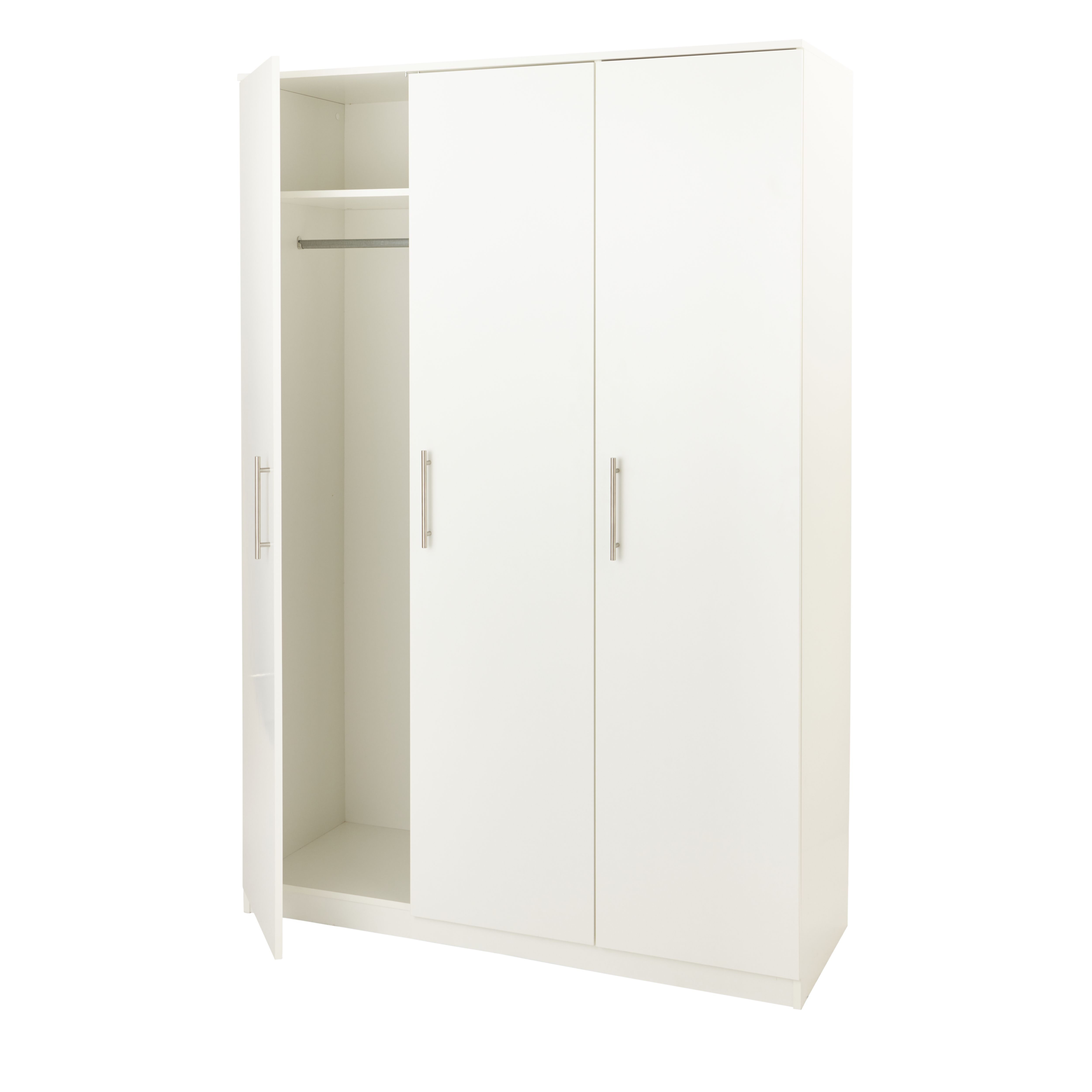 Vinova Matt white Large Triple Wardrobe (H)1995mm (W)1350mm (D)500mm