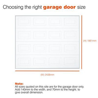 Virginia Retractable Garage door, (H)1981mm (W)2438mm