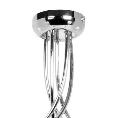 Virgo Glass & metal Chrome effect 5 Lamp Ceiling light
