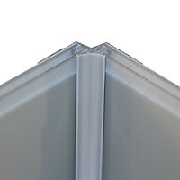 Vistelle Grey Straight Panel internal corner joint, (L)2500mm (W)25mm
