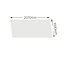 Vistelle High gloss White Acrylic Panel (H)2070mm (W)1000mm