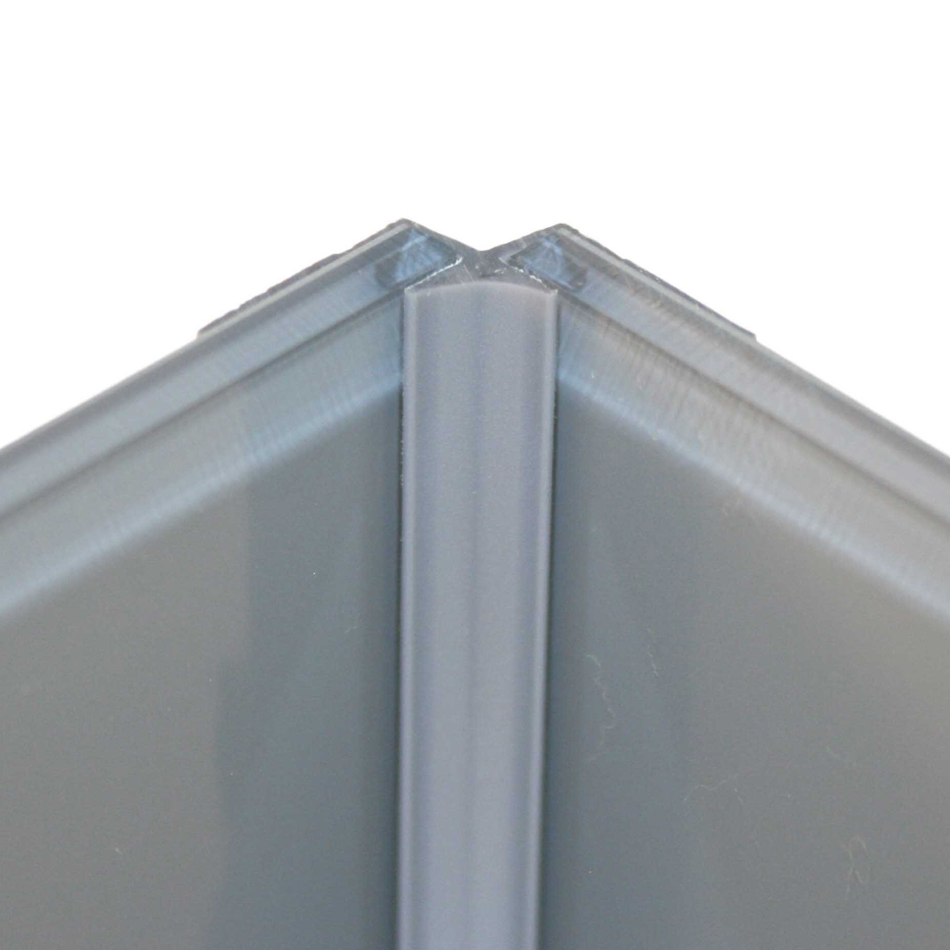 Vistelle Straight Panel internal corner joint (L)2500mm (W)25mm - Grey