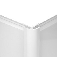 Vistelle White Panel external corner joint, (L)2500mm (W)25mm