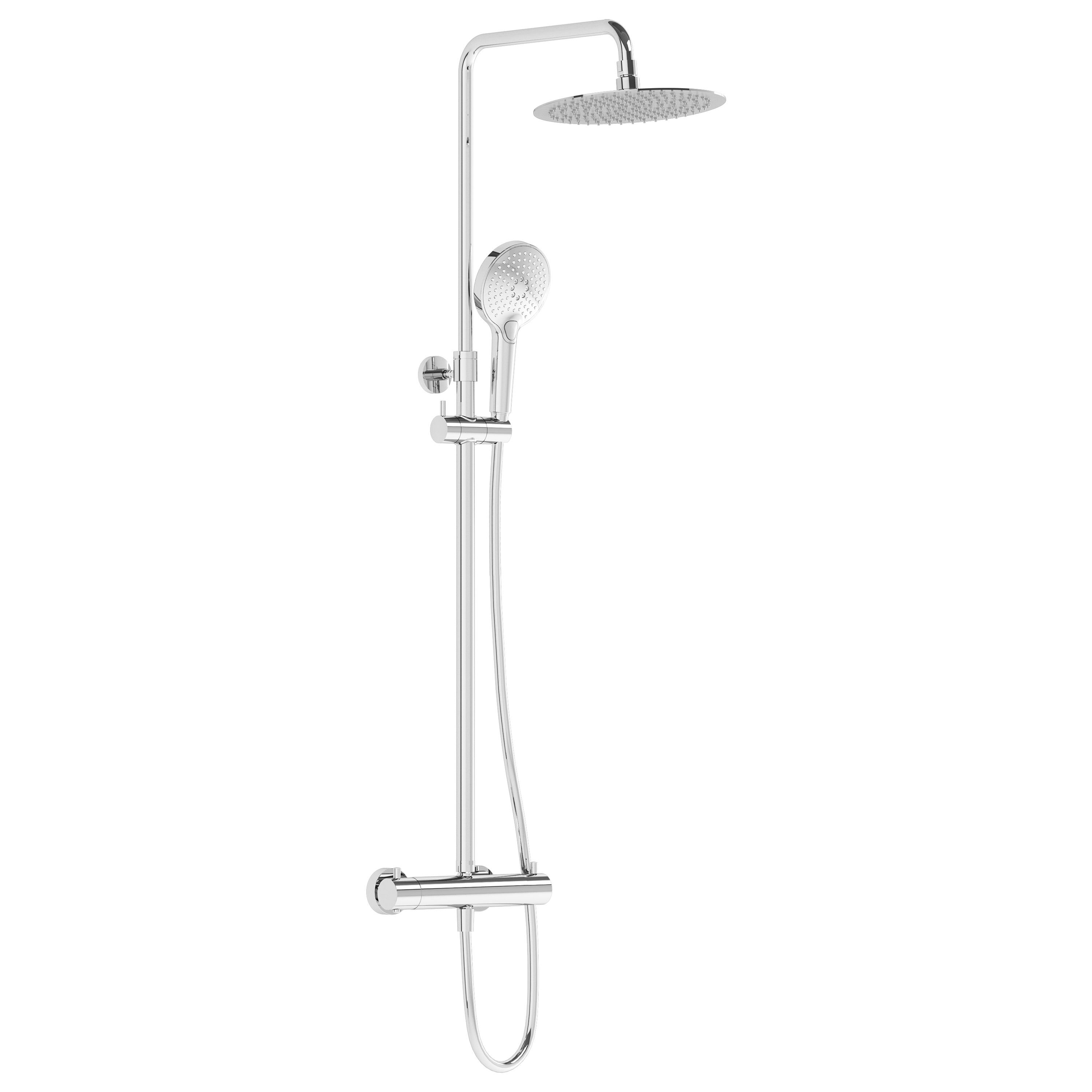 Ideal Standard Gloss Chrome effect Wall-mounted Thermostatic Mixer 