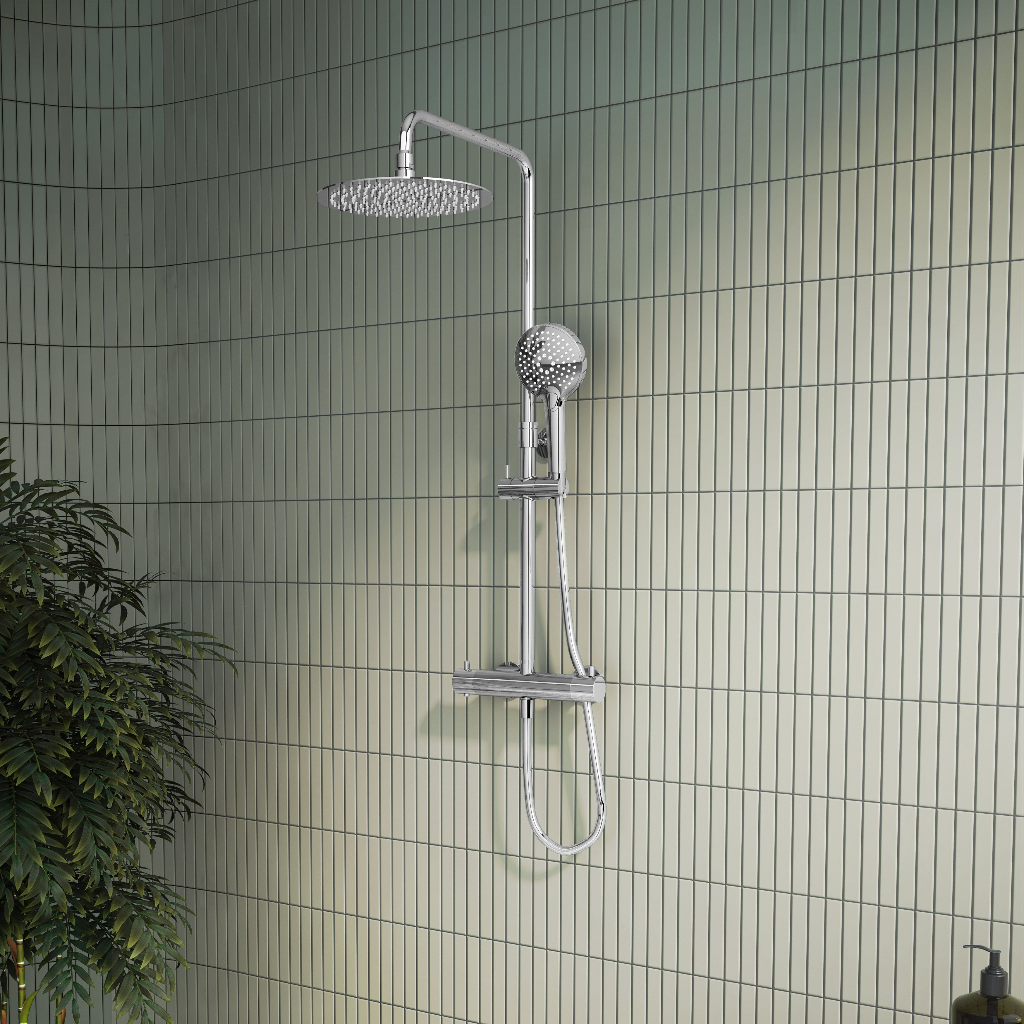 VitrA Aquaheat bliss Gloss Chrome effect Thermostatic Mixer Shower - 3