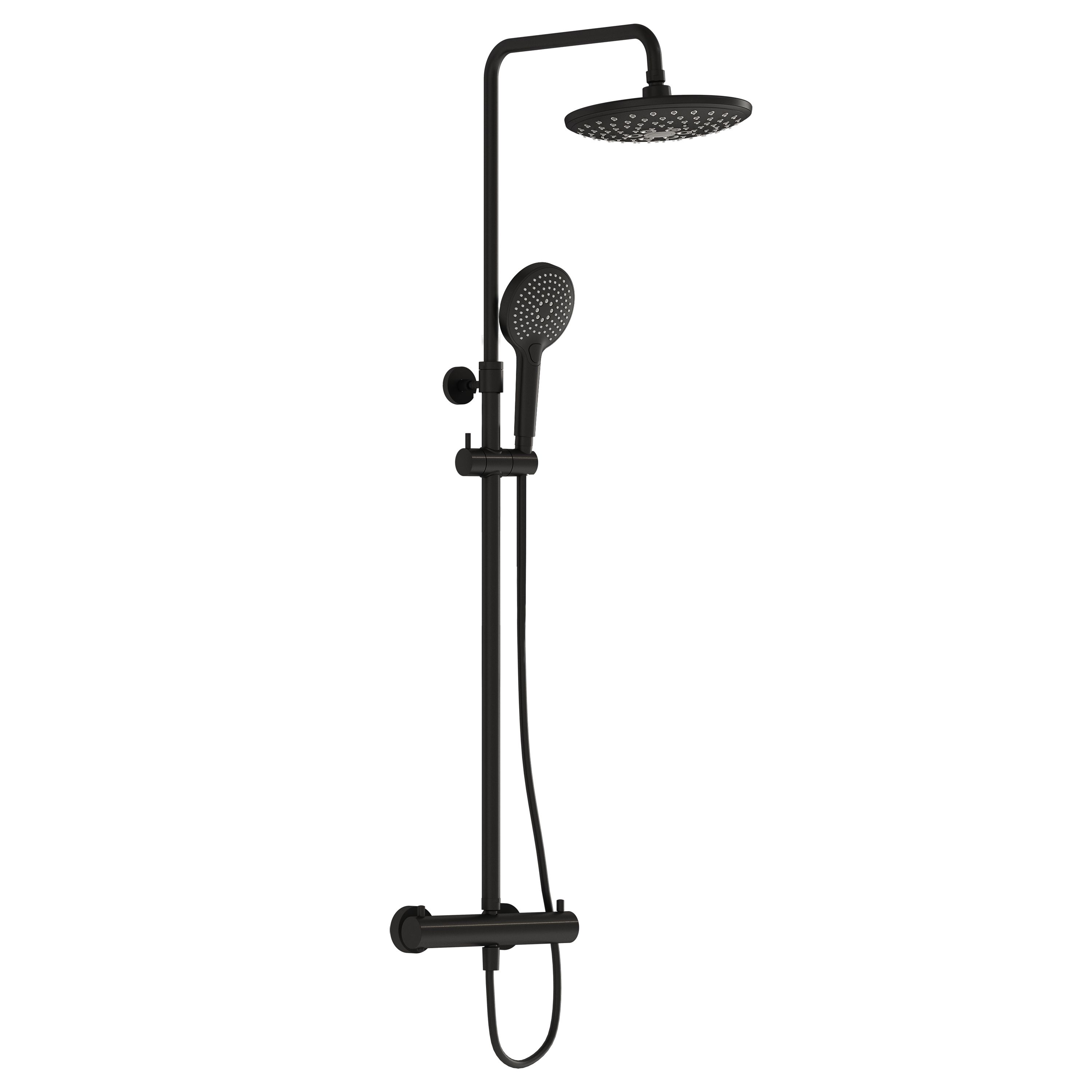 VitrA Aquaheat bliss Matt Black Thermostatic Multi head shower