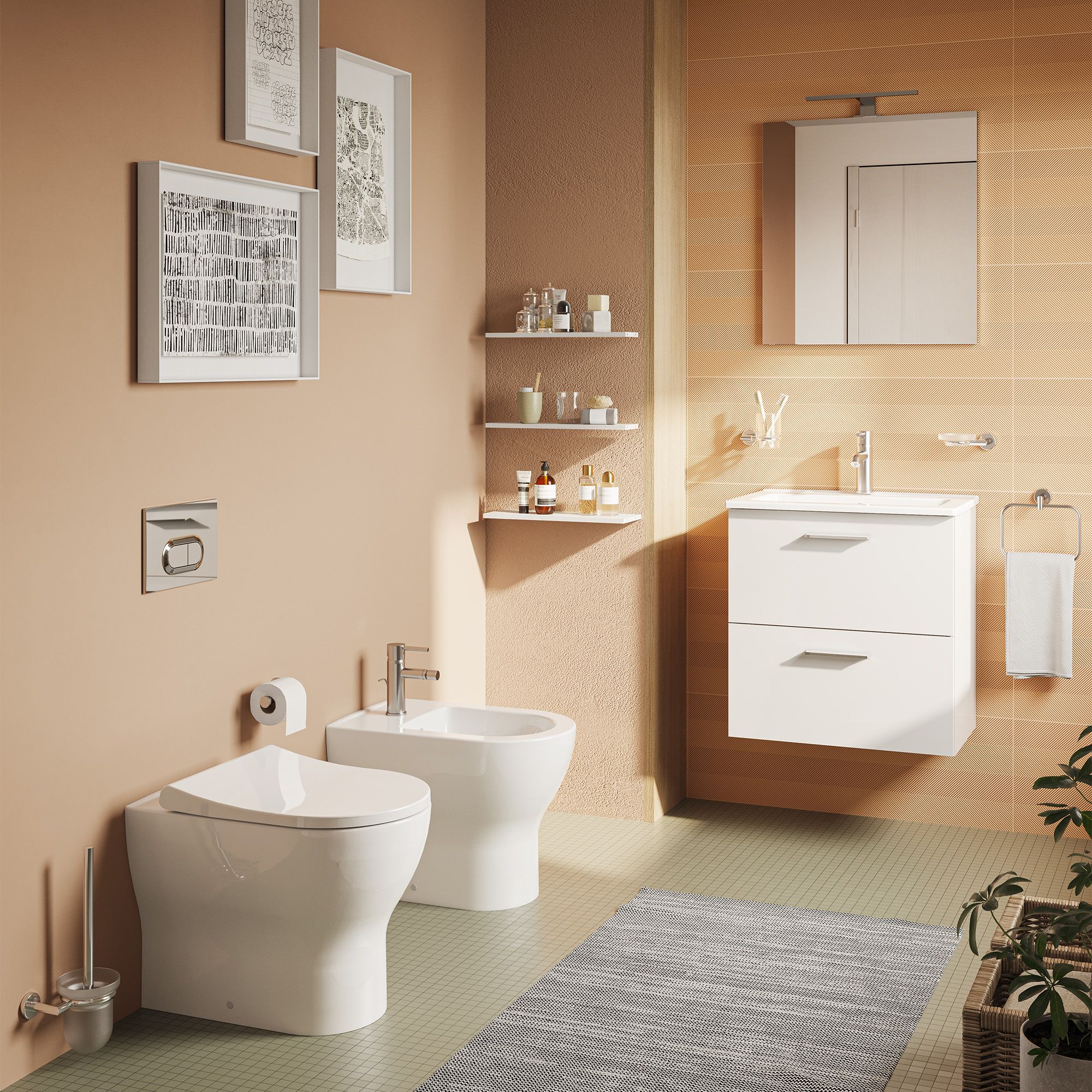 VitrA Koa Round White Floor-mounted Bidet