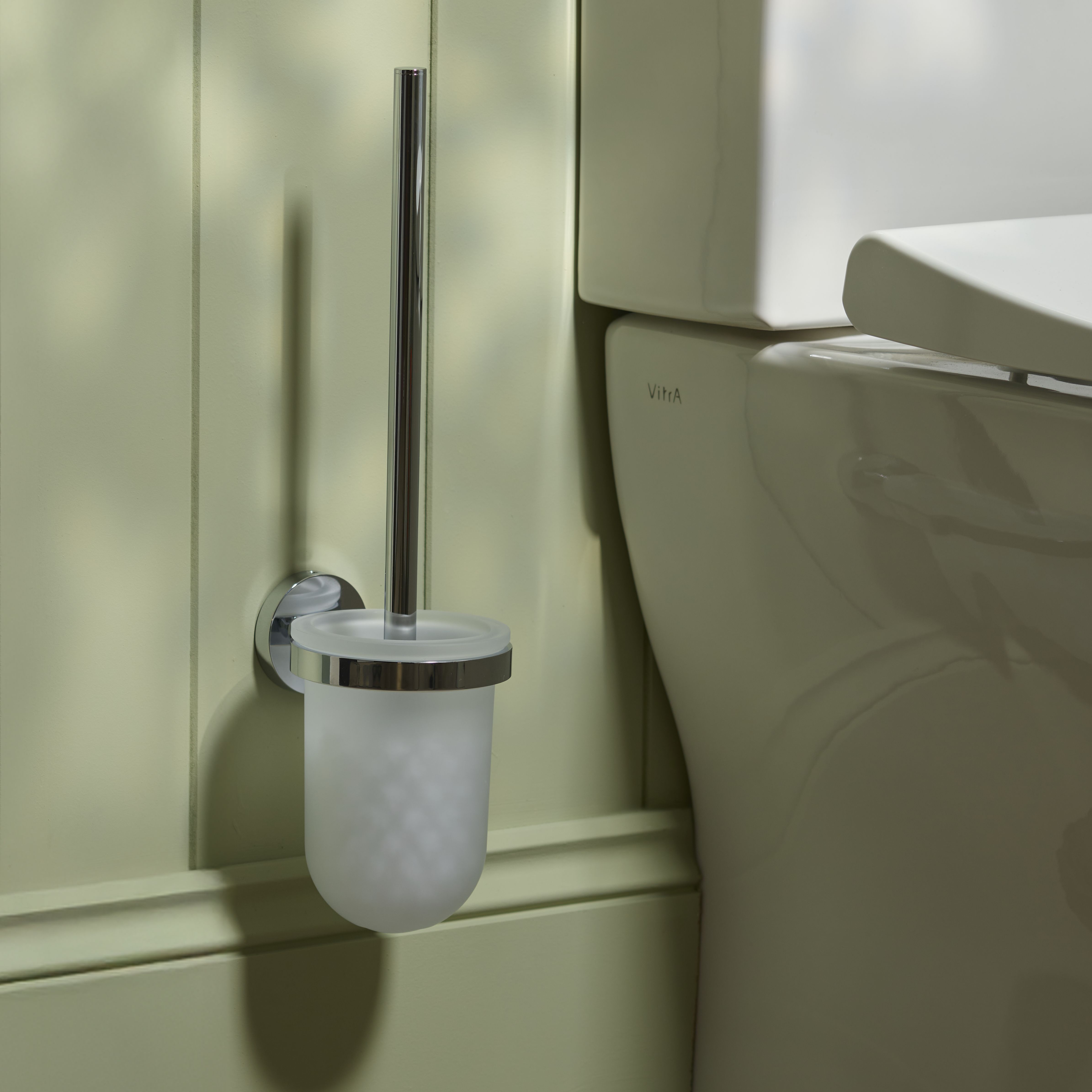 VitrA Koa White Rimless Slim Round Toilet set with Soft close seat & Exposed cistern