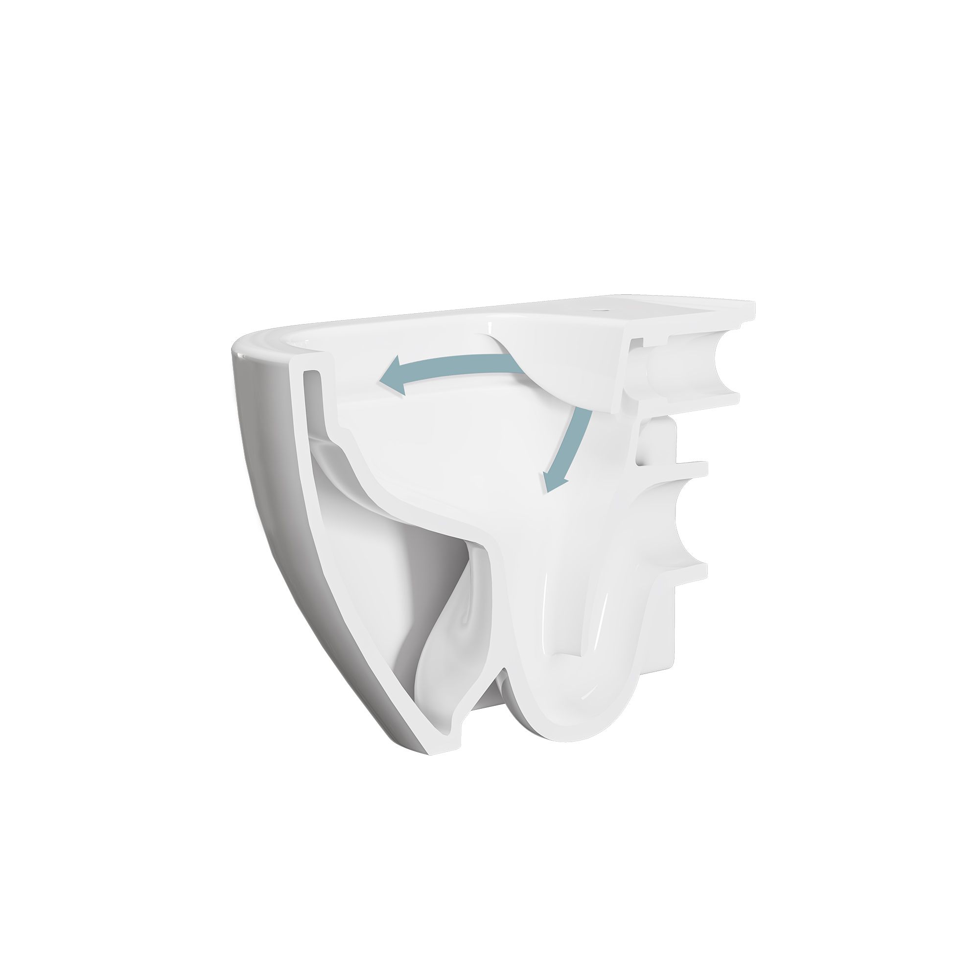 VitrA Koa White Rimless Slim Round Wall hung Toilet set with Soft close seat