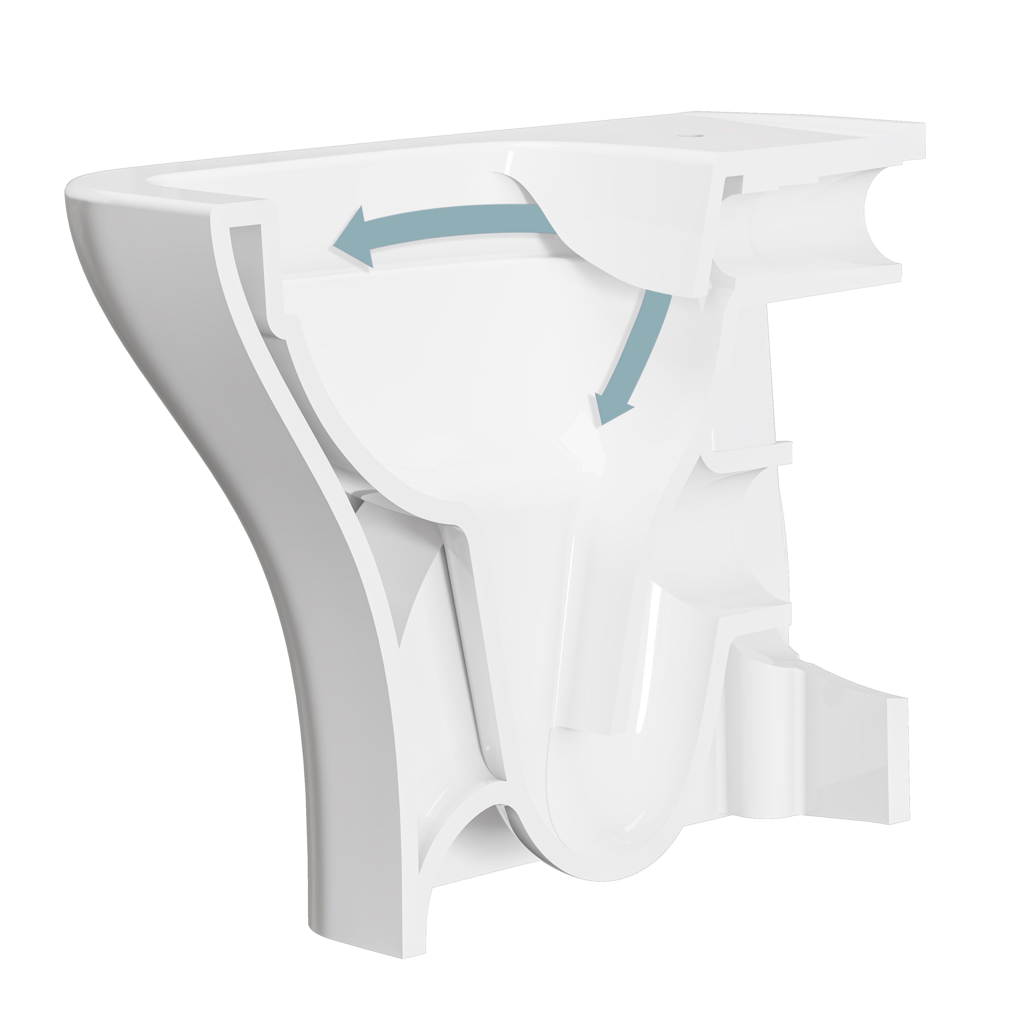 VitrA Koa White Rimless Slim Square Fully skirted Toilet set with Soft close seat & Embedded cistern