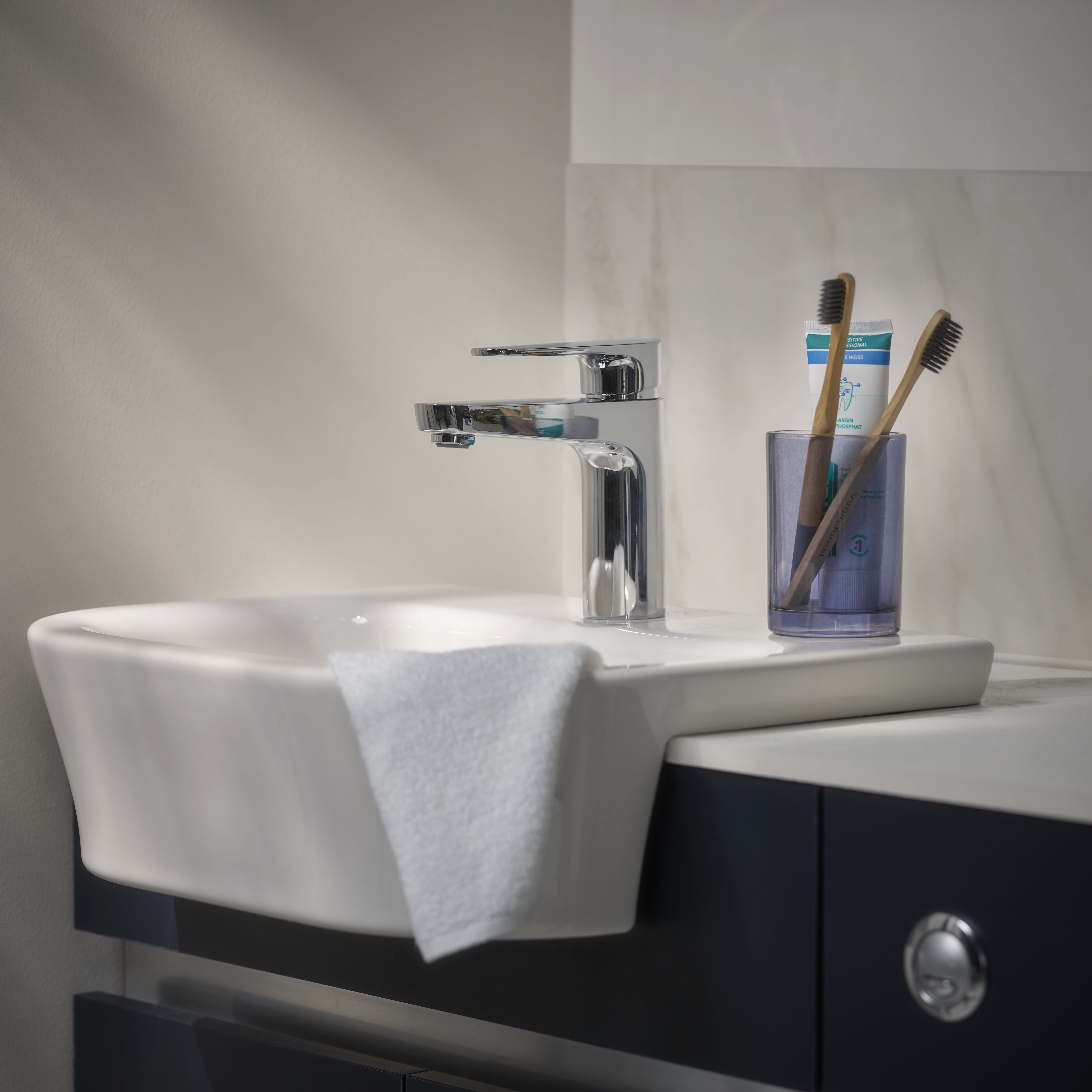 VitrA Koa White Semi-recessed Basin (W)45cm - 5
