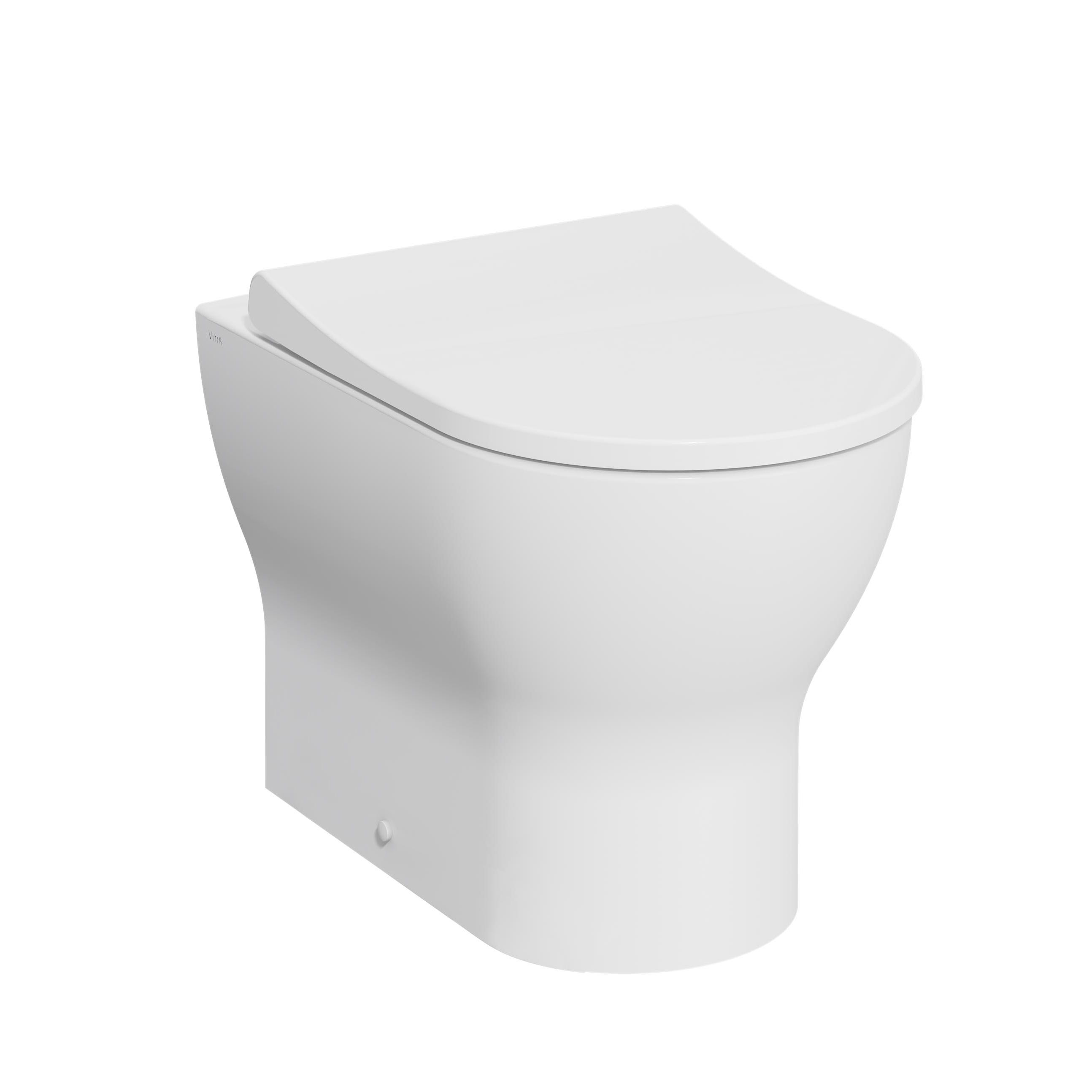 VitrA Koa White Slim Fully skirted Round Toilet set with Soft close seat