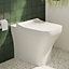 VitrA Koa White Slim Fully skirted Square Toilet set with Soft close seat