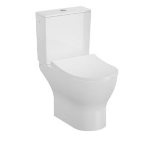 VitrA Koa White Slim Open back close-coupled Round Toilet set with Soft close seat & Exposed cistern