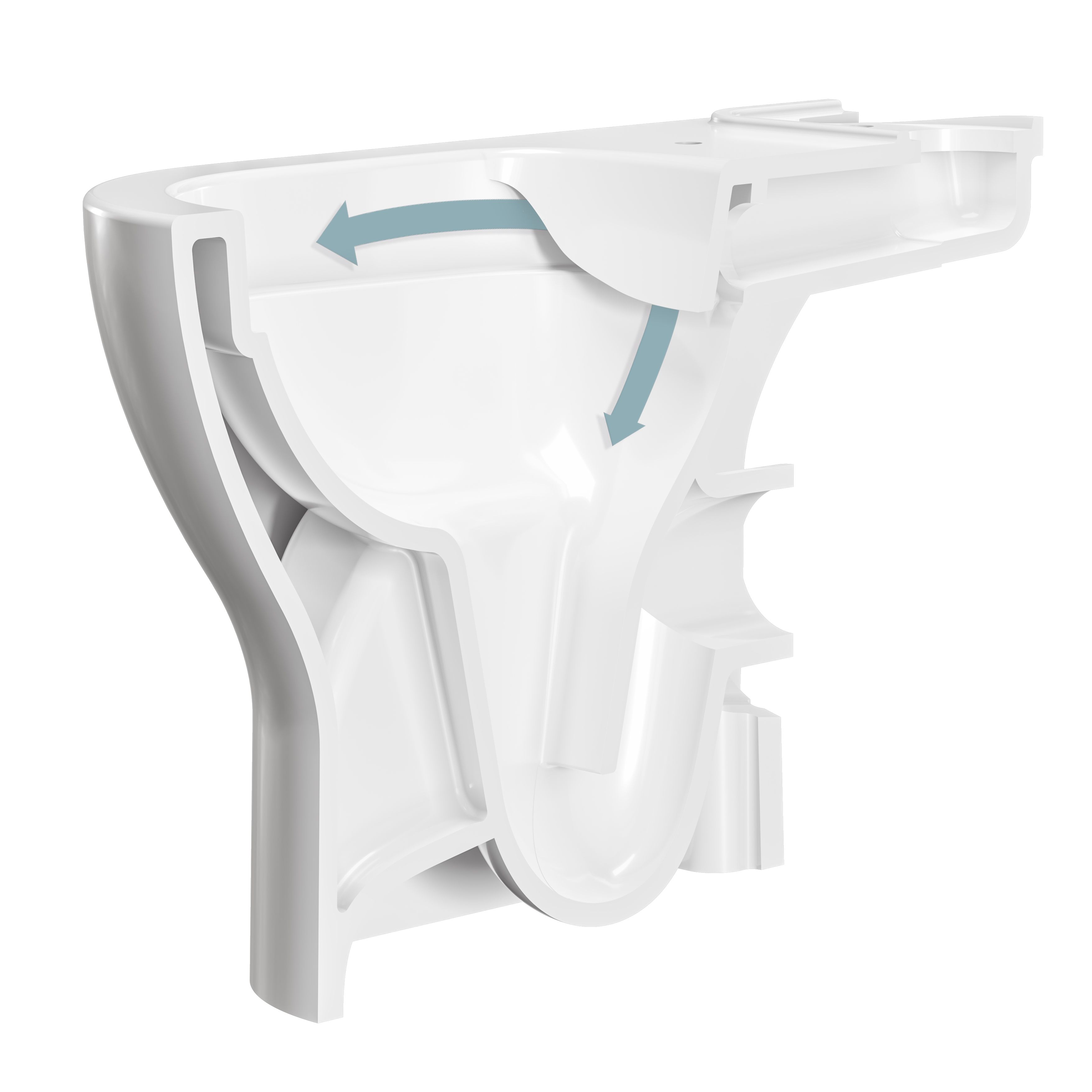 VitrA Koa White Slim Open back close-coupled Round Toilet set with Soft close seat & Exposed cistern