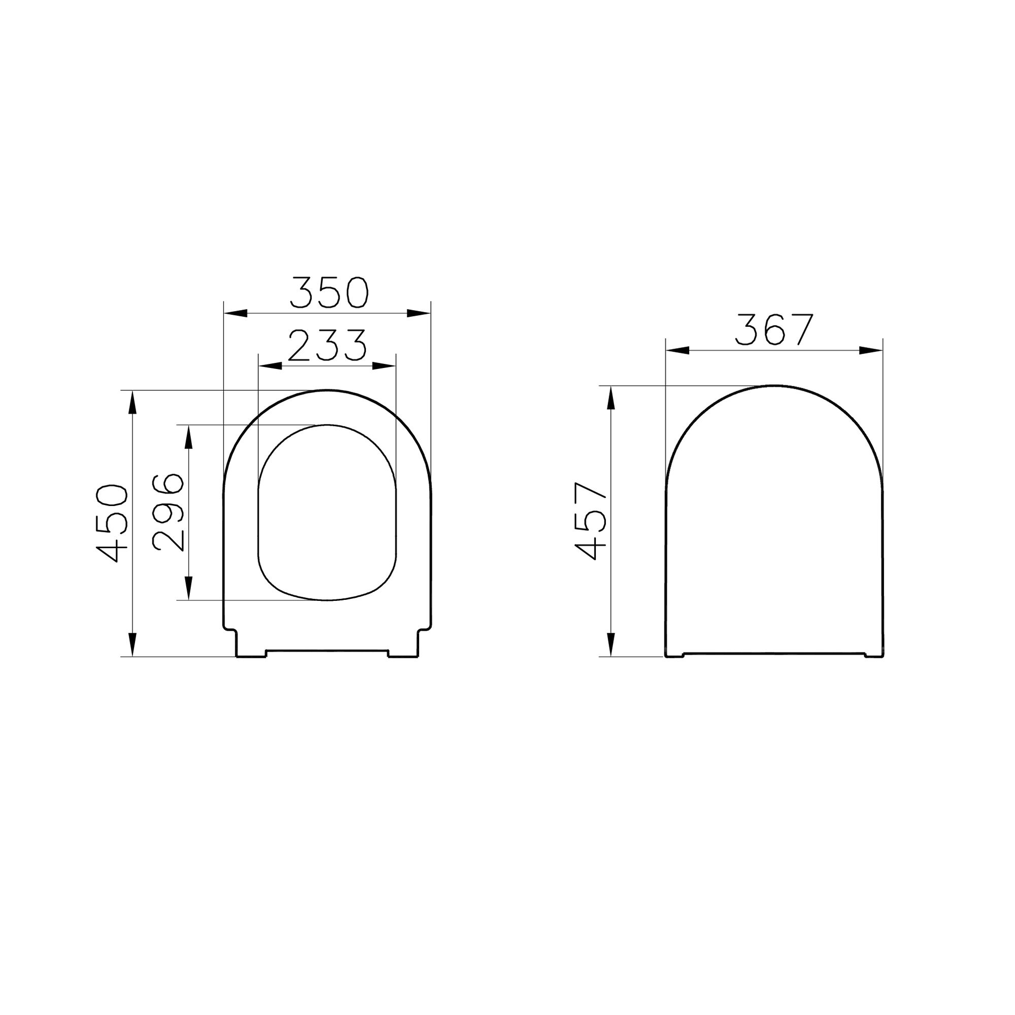 VitrA Koa White Slim Wall hung Round Toilet set with Soft close seat & frame - 6