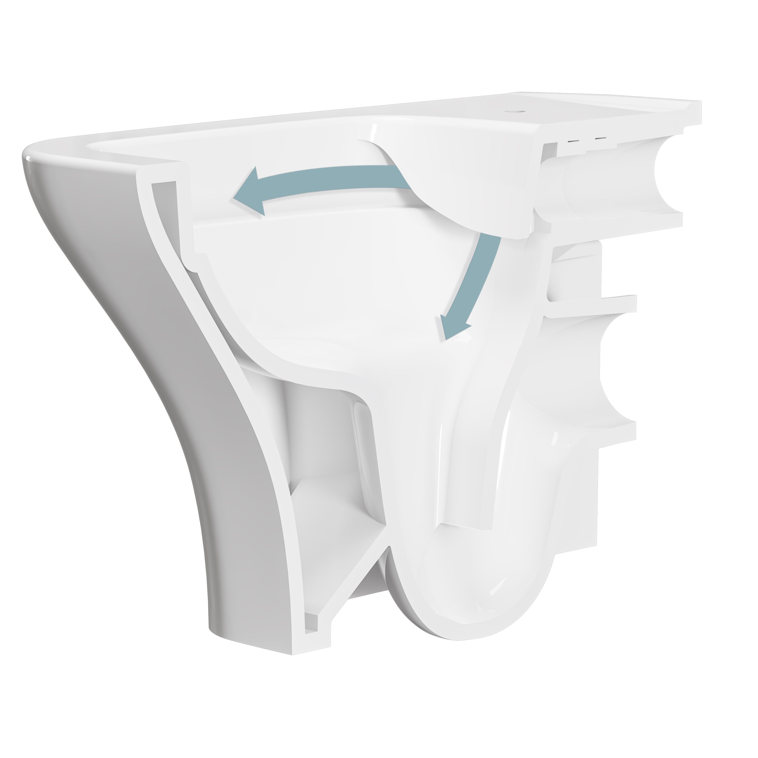 VitrA Koa White Slim Wall hung Square Toilet set with Soft close seat & frame - 3