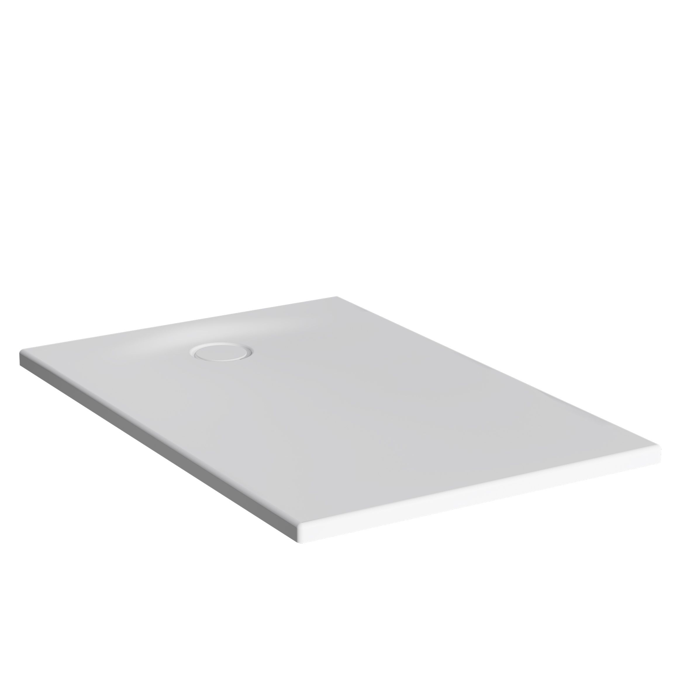 VitrA Leaf White Rectangular End drain Shower tray (L)1200mm (W)800mm (H) 40mm