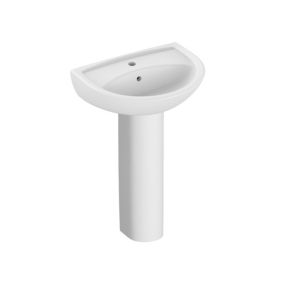 VitrA Milton Round Full pedestal Basin (H)82cm (W)55.5cm